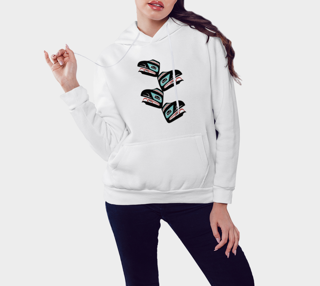 Pullover Hoodie (unisex) - Haida Raven (front/back)