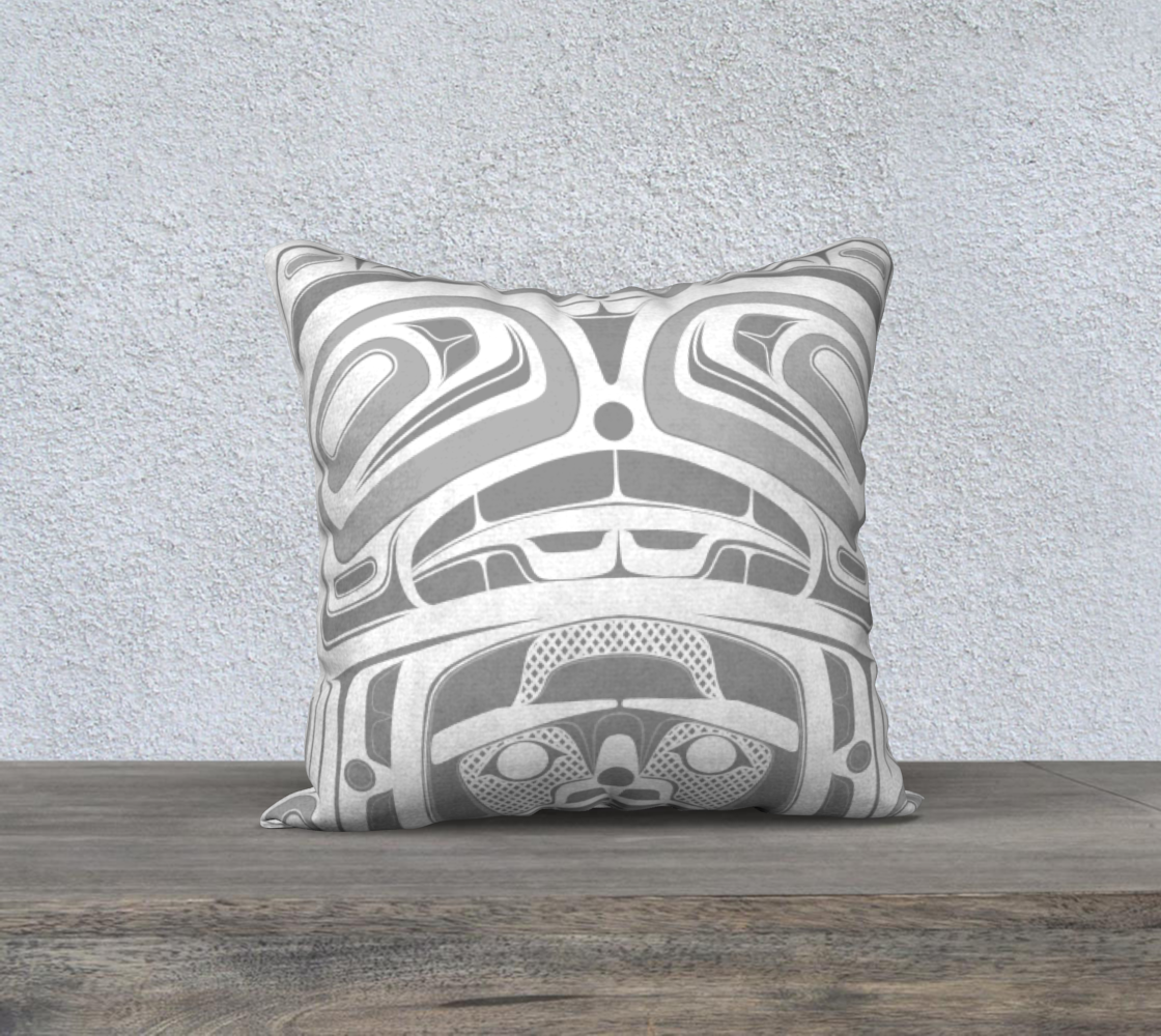 18" x 18" Pillow Case - Haida Box Fig.60 (White)