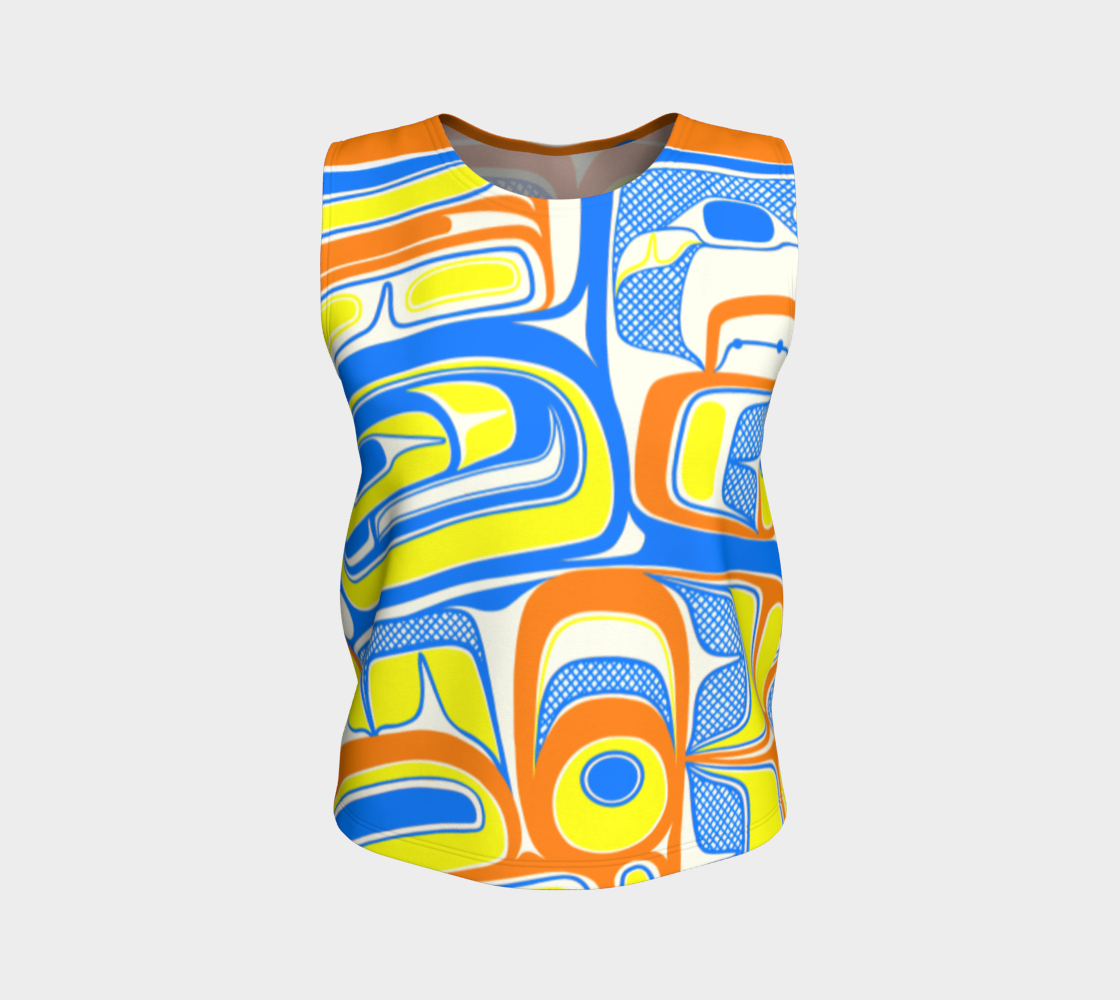 Loose Tank Top - Box Design (orange)