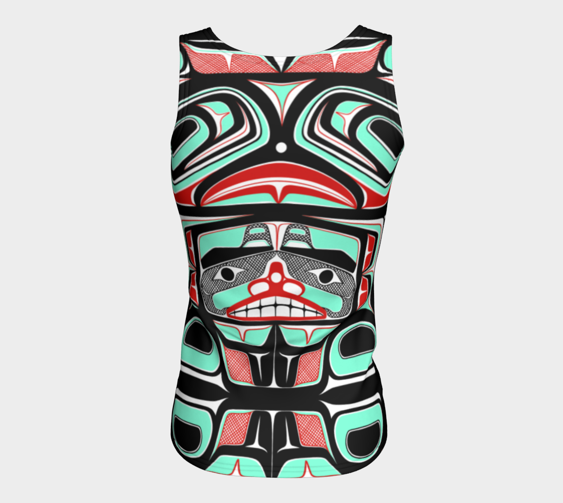 Fitted Tank Top(long) - Haida Box Fig.60