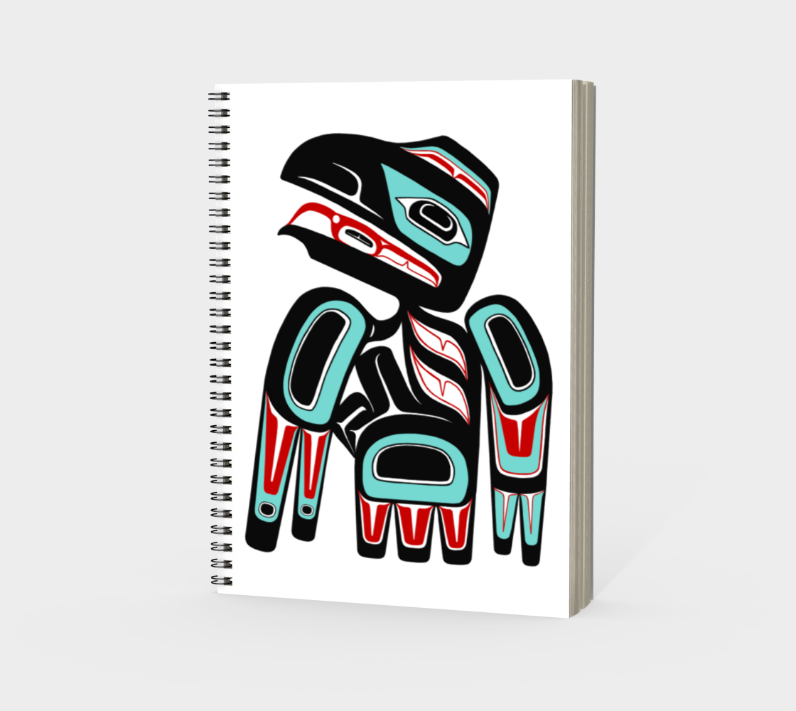 Spiral Notebook (Without Cover) -Haida Raven