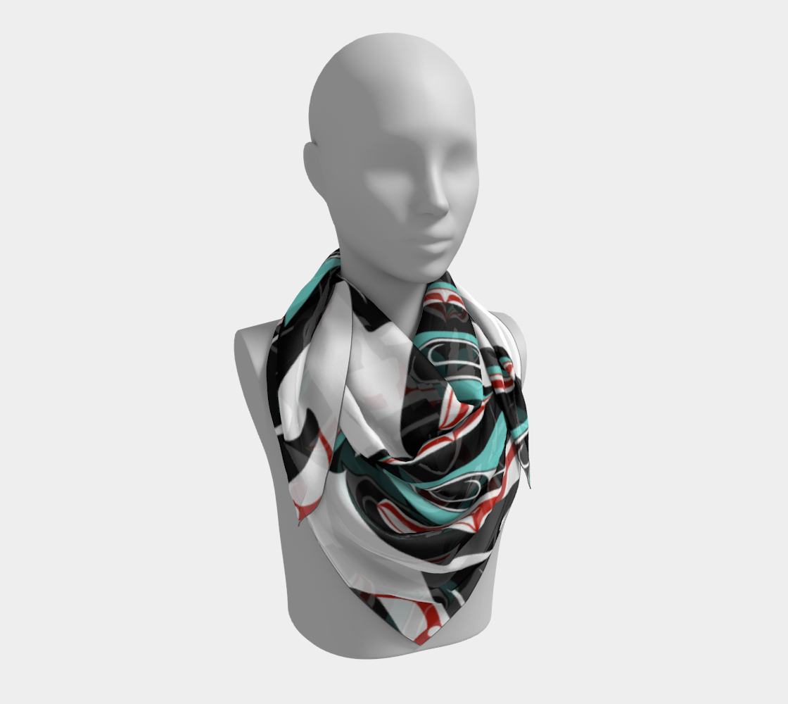 Square Scarf - Haida Raven Head