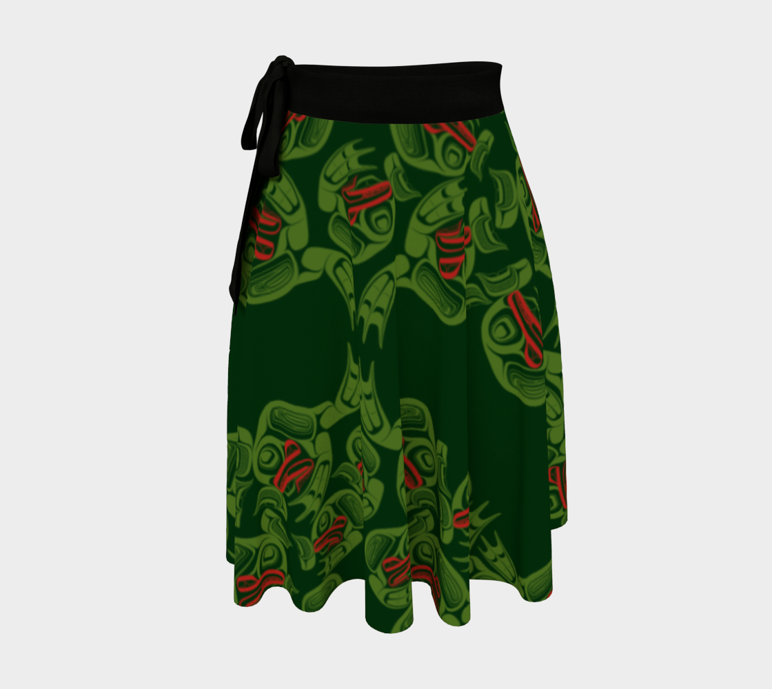 Wrap Skirt - Haida Frog Army (green)