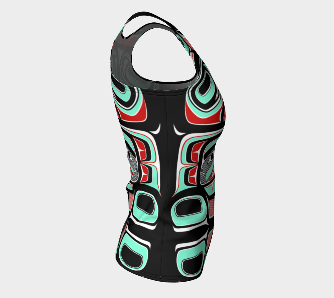 Fitted Tank Top(long) - Haida Box Fig.60