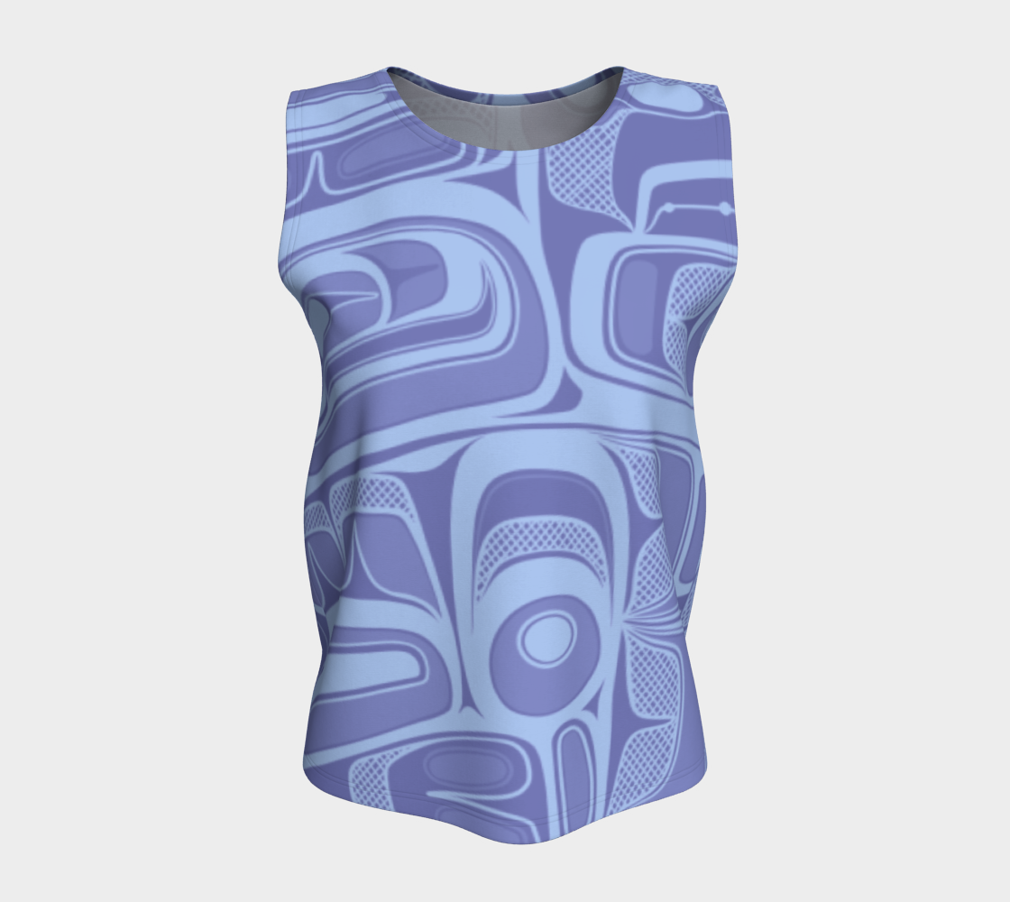 Loose Tank Top - Box Design (lavender)