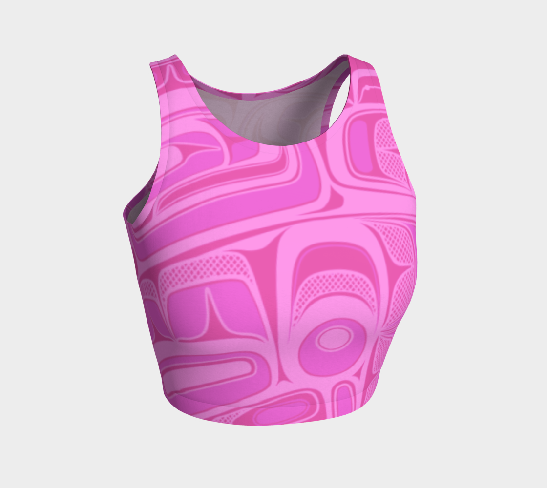 Athletic Crop Top - Box Design (bubblegum)