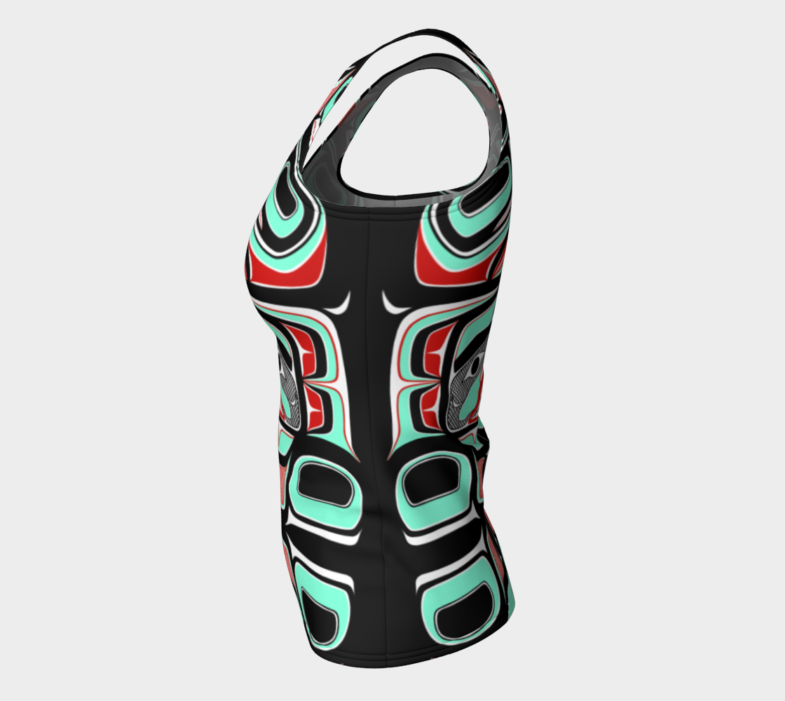 Fitted Tank Top(long) - Haida Box Fig.60