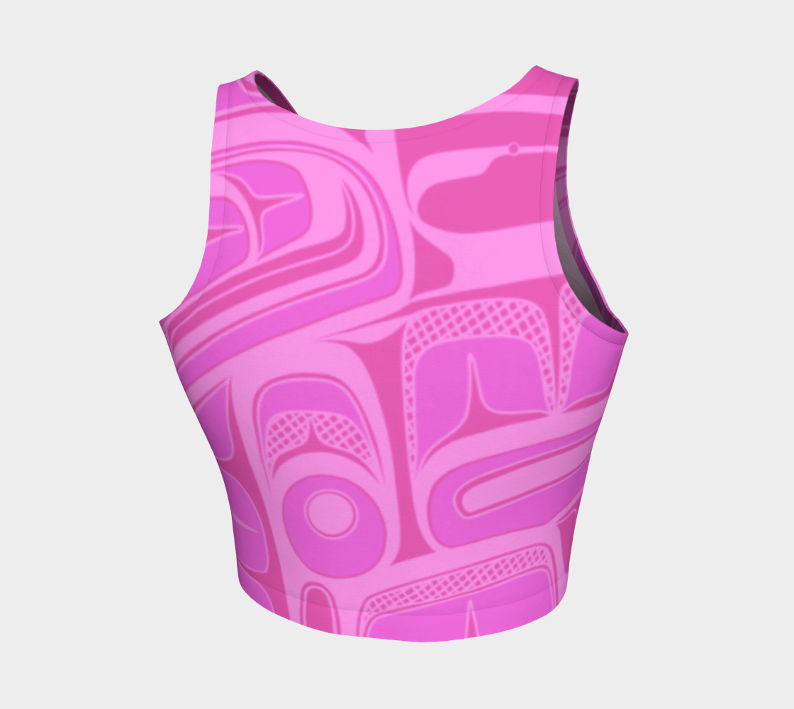 Athletic Crop Top - Box Design (bubblegum)