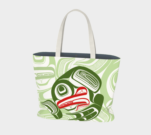 Large Tote Bag- Haida Frog