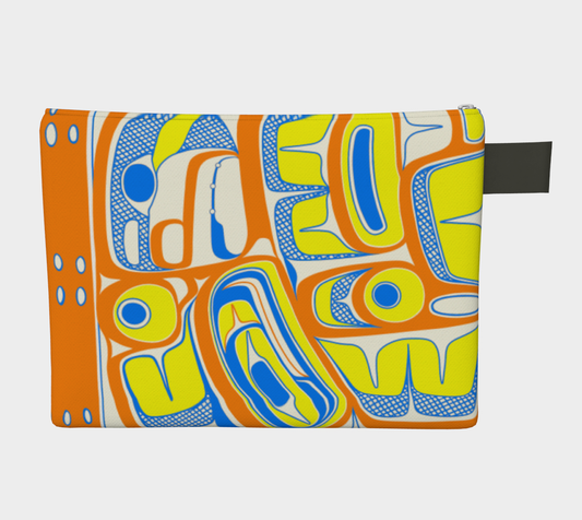 Zipper Carry all - Haida Box Design (orange)