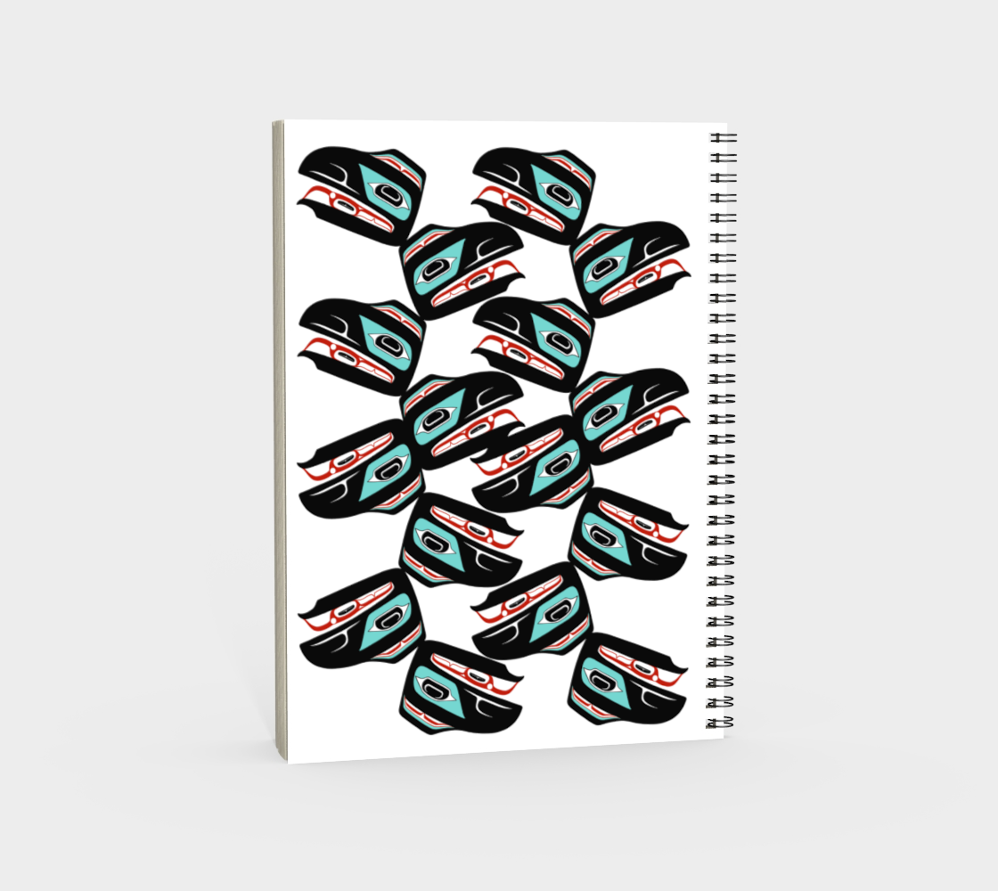 Spiral Notebook (Without Cover) -Haida Raven