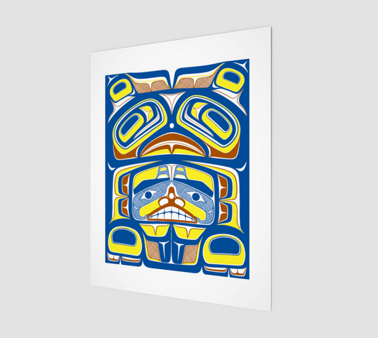 (11"x14")  Art Print - Haida Box Fig.60 (yellow)