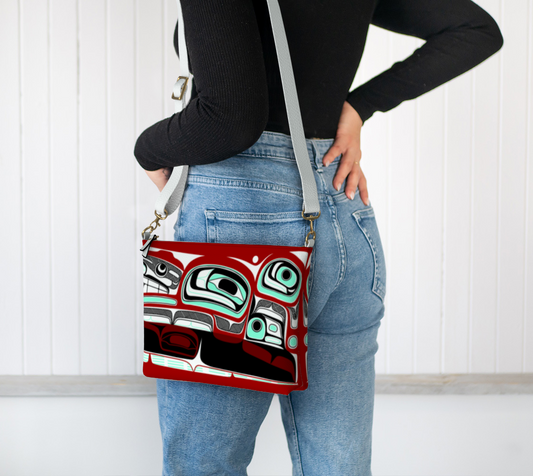 Vegan Leather Crossbody Purse- Dish Rendition (v4)