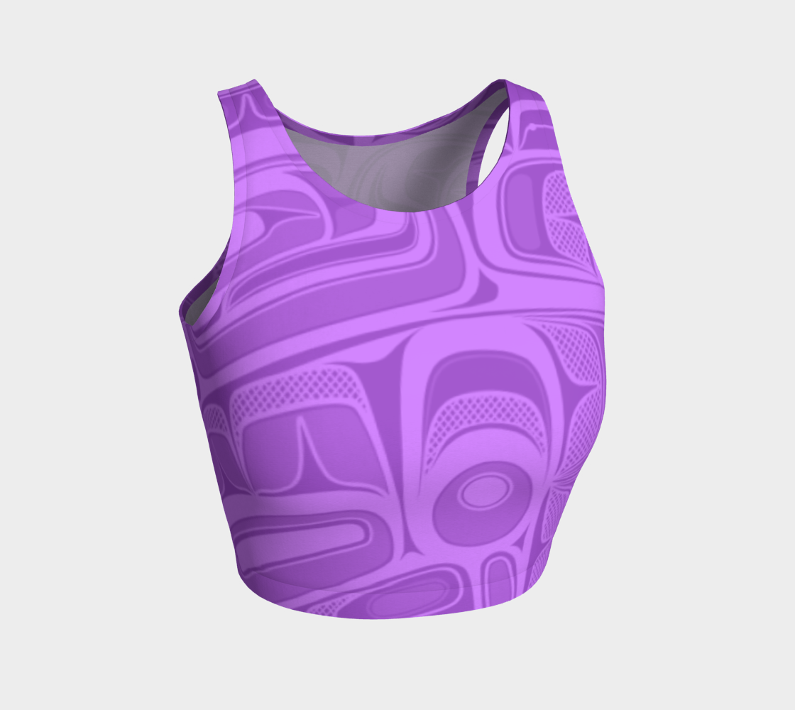 Athletic Crop Top - Box Design (lilac)