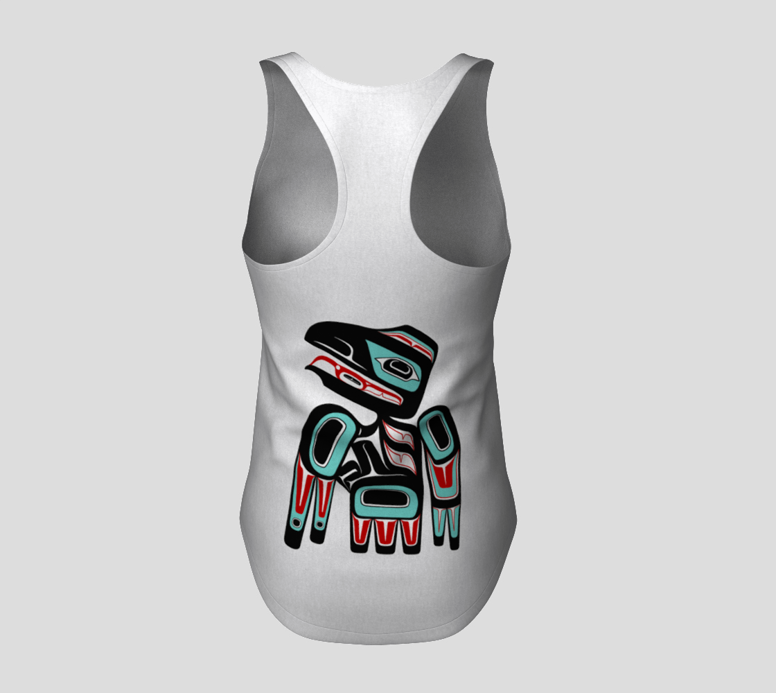 Racerback Tank Top - Haida Raven (front/back)