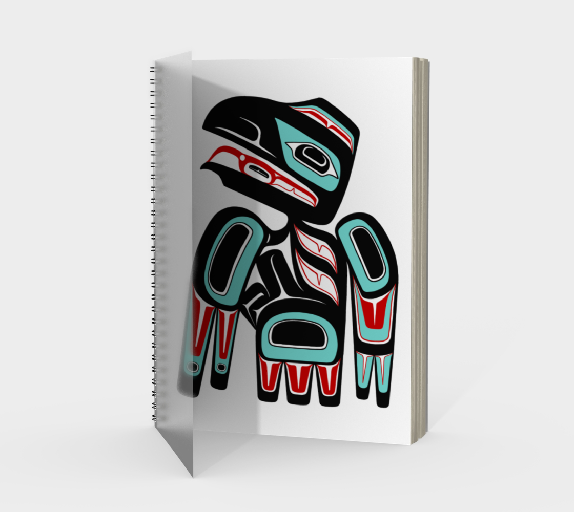 Spiral Notebook (With Cover) - Haida Raven