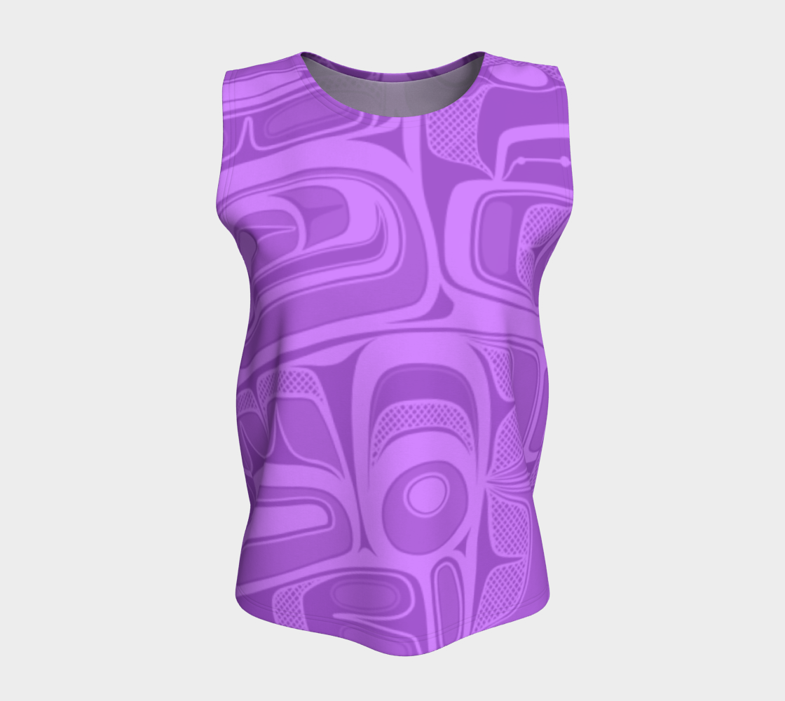 Loose Tank Top - Box Design (lilac)