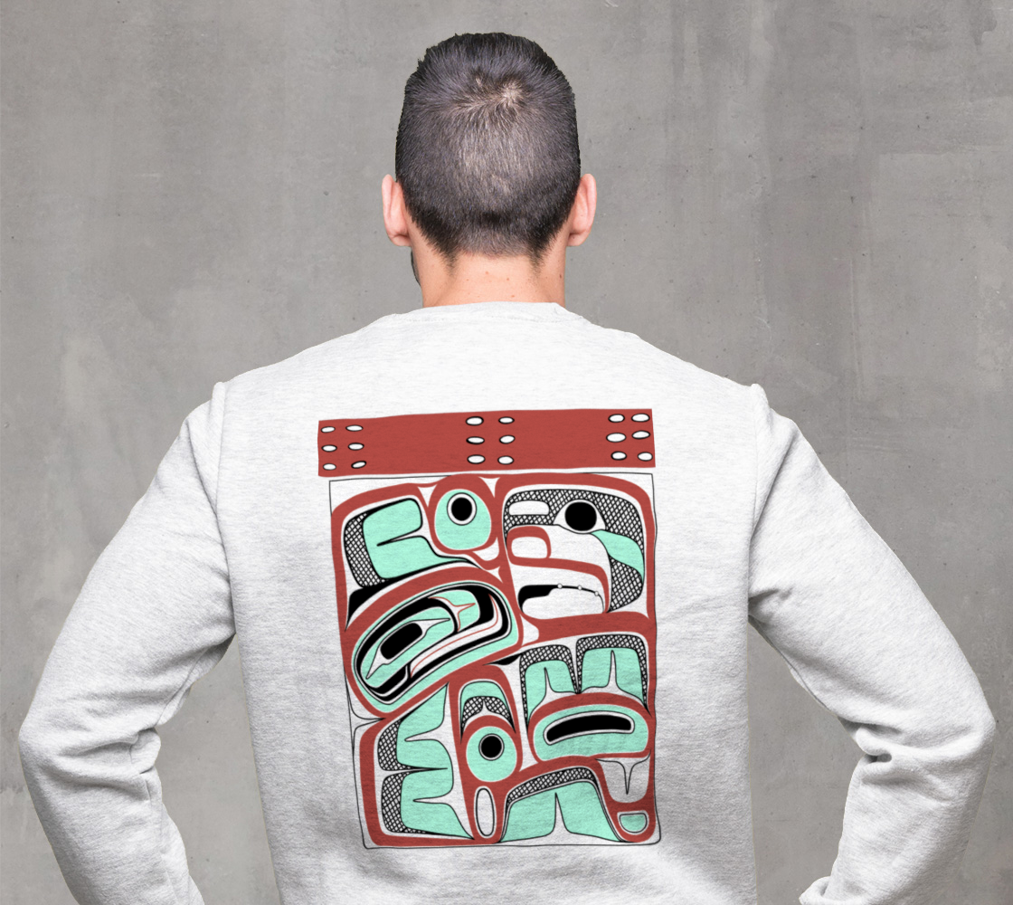 Crewneck Sweatshirt -Haida box design