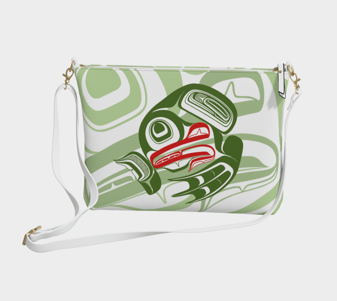 Vegan Leather Crossbody purse - Haida frog