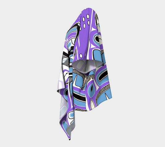 Draped Kimono - Box Design (purple)