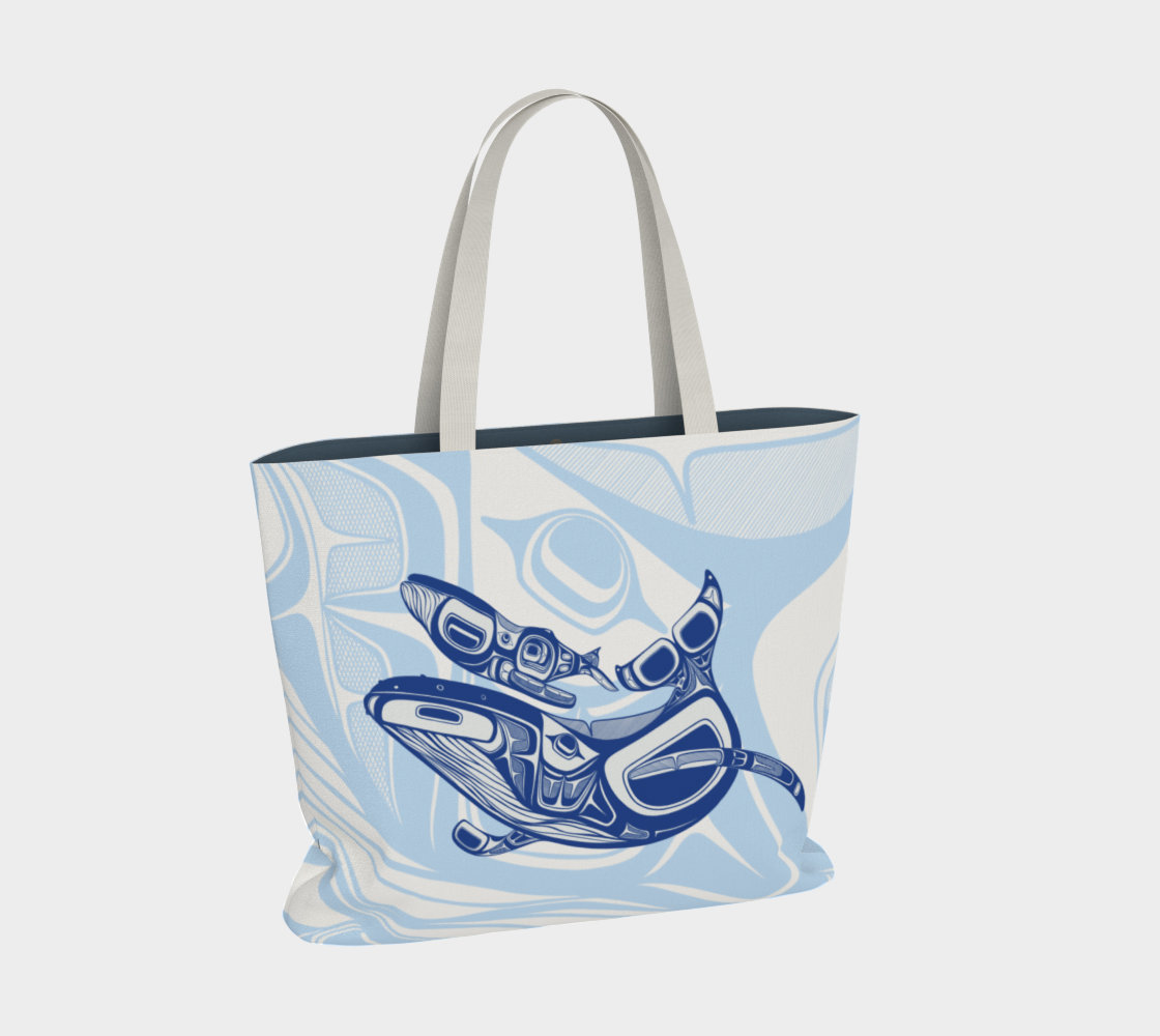 Large Tote Bag - Haida Humpback whales