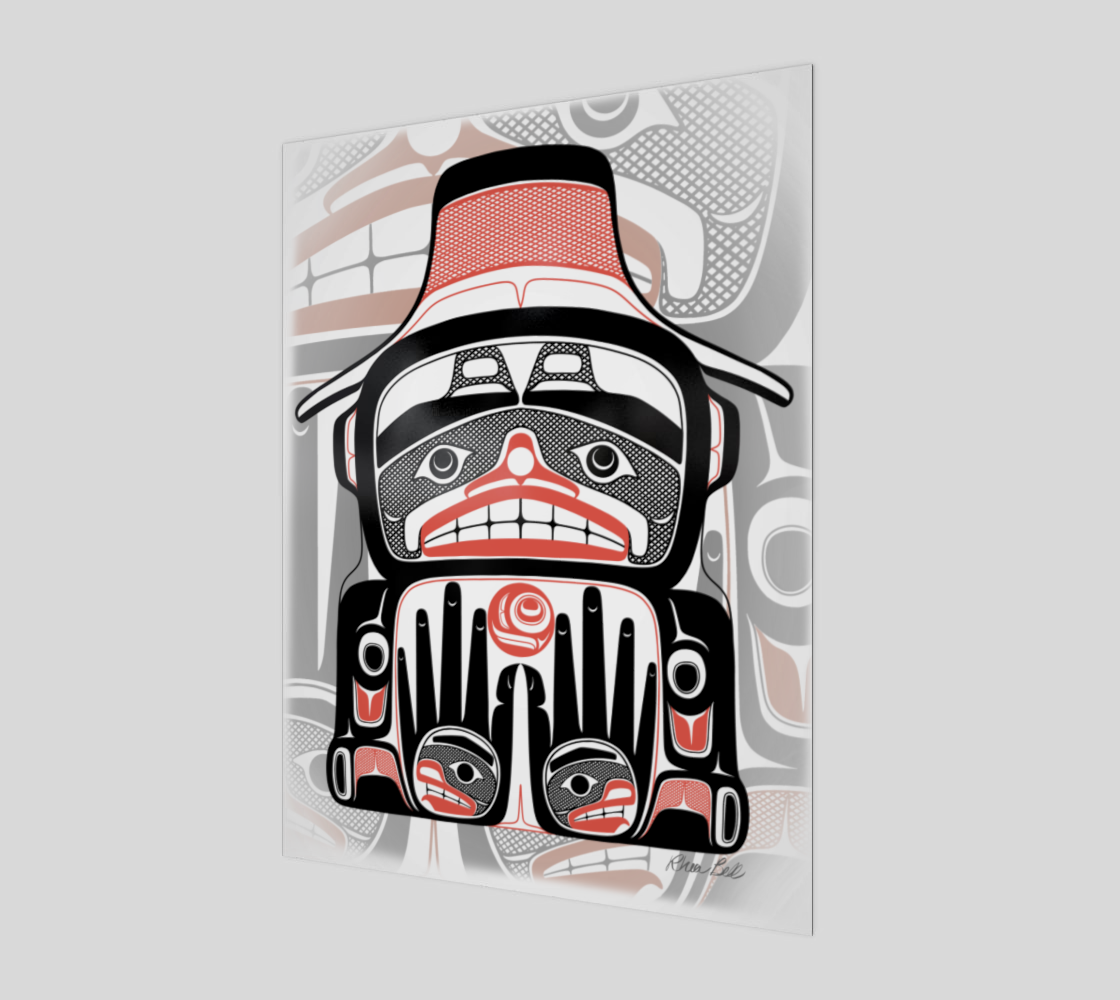 Poster print - Haida Watchmen and Salmon Egg