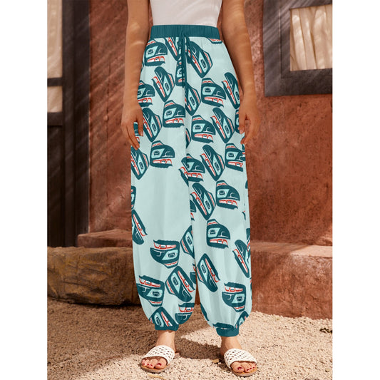 Carrot Pants - Haida Raven Head (Teal)