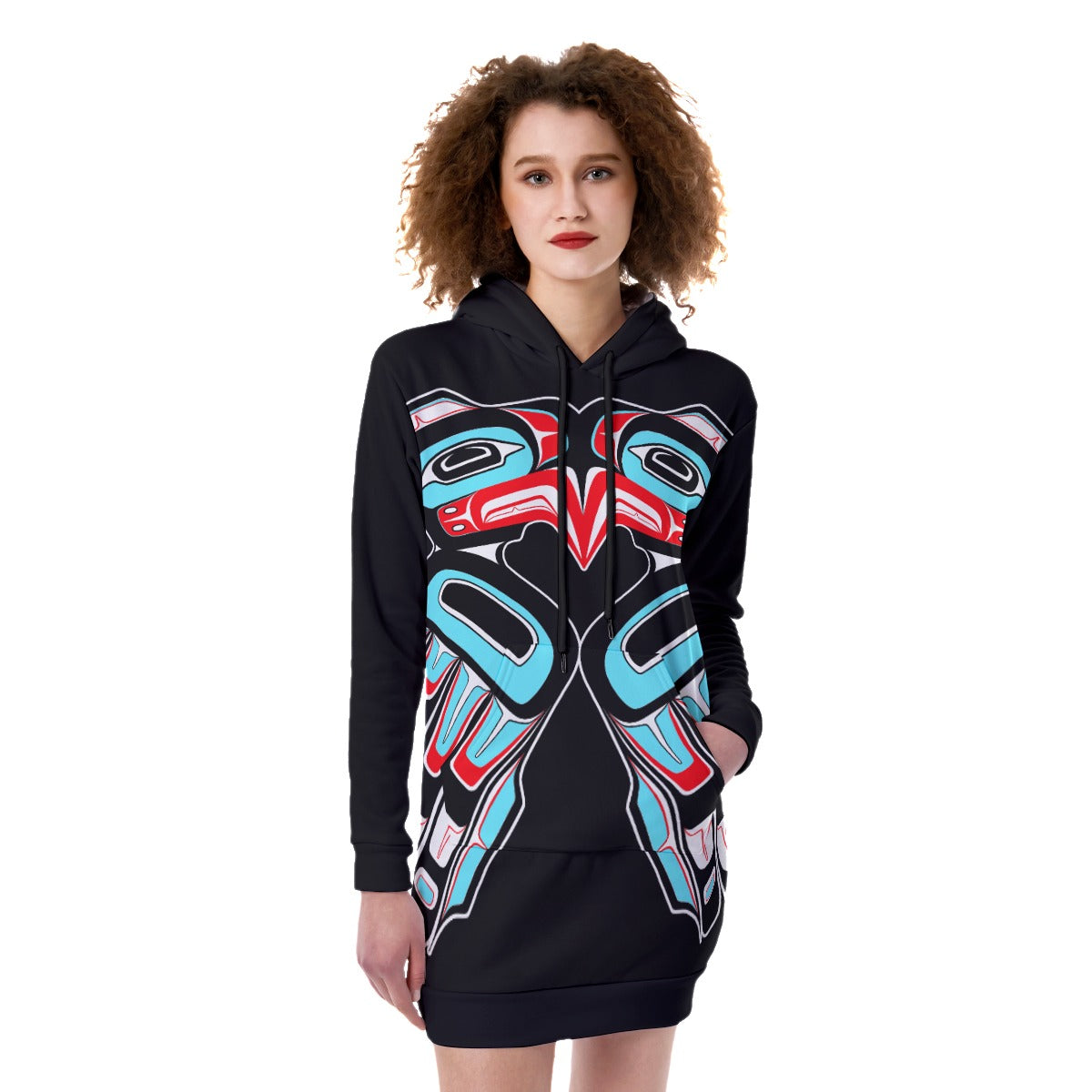 Fleece Long Hoodie - Split Eagle