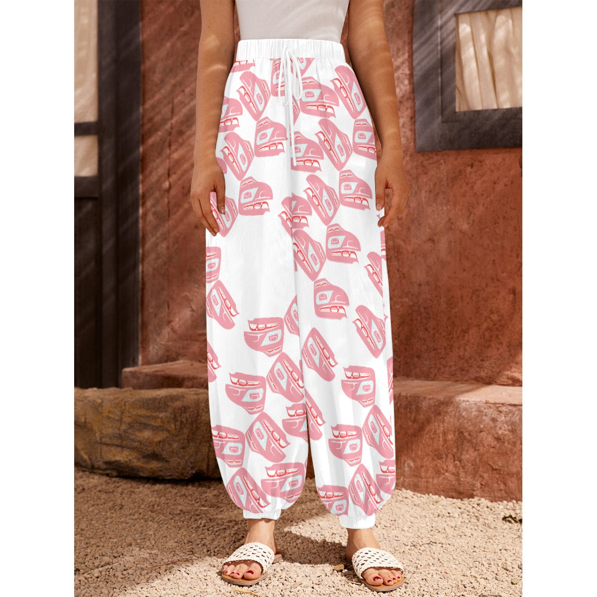 Carrot Pants - Haida Raven Head (Pink)