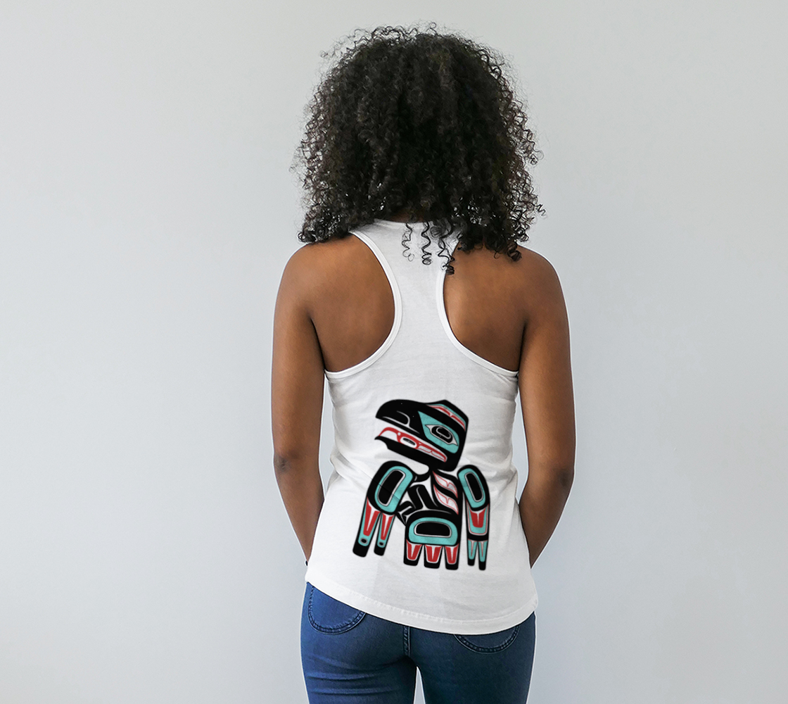 Racerback Tank Top - Haida Raven (front/back)