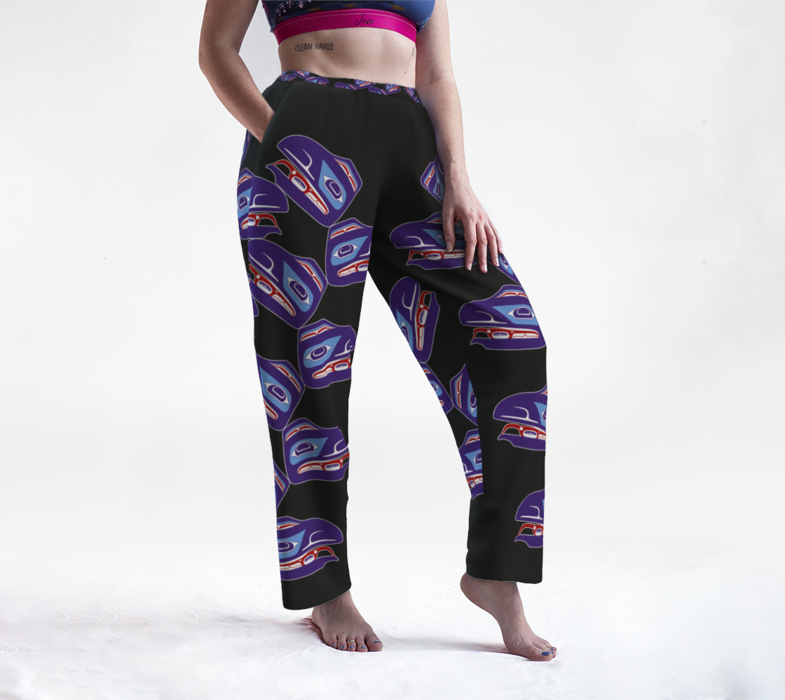 Lounge Pants - Haida Raven Head (PURPLE)