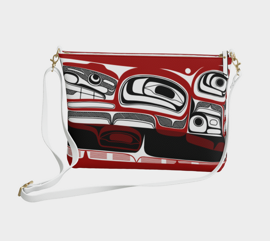 Vegan Leather Crossbody Purse - Haida Bowl rend (v4)