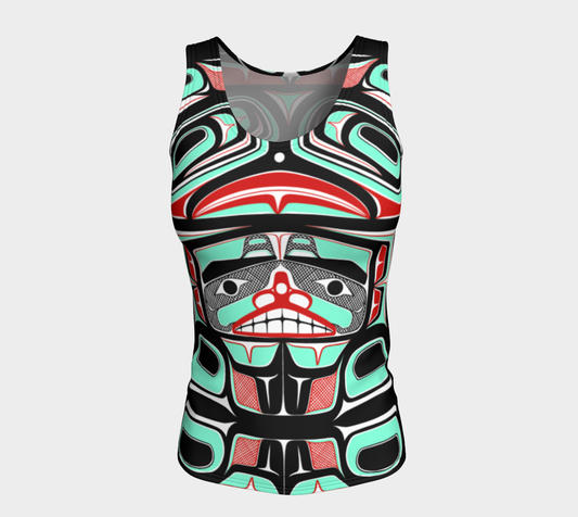 Fitted Tank Top(long) - Haida Box Fig.60