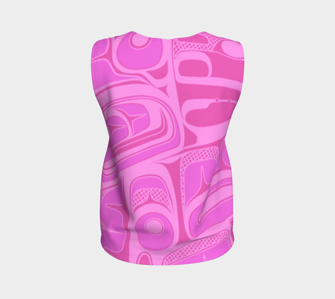 Loose Tank Top - Box Design (pink)