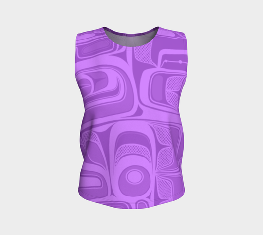 Loose Tank Top - Box Design (lilac)