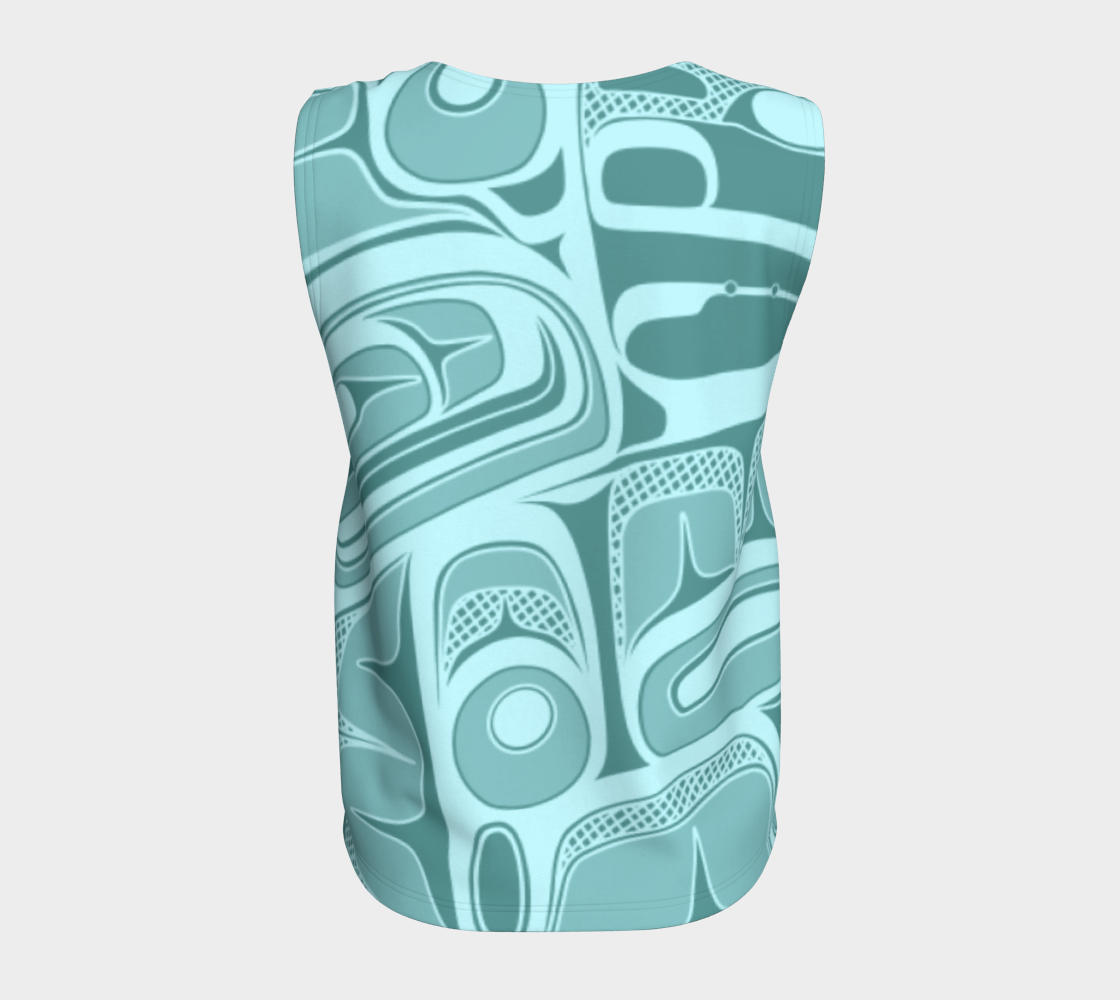 Loose Tank Top - Box Design (teal)