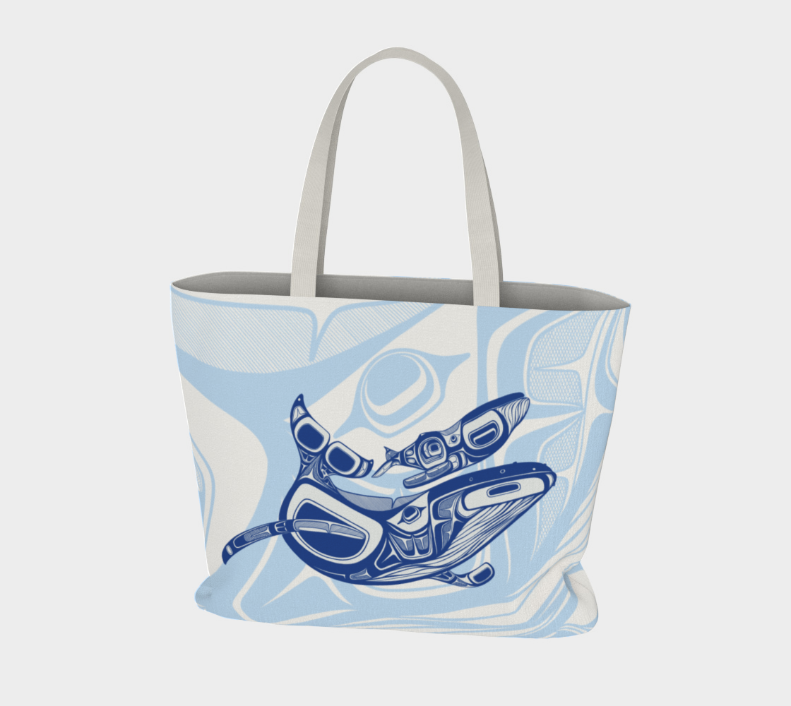 Large Tote Bag - Haida Humpback whales