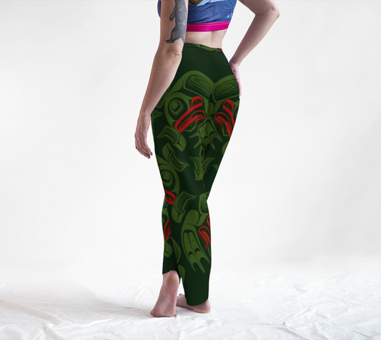 Lounge Pants - Haida Frog Army (large/green)