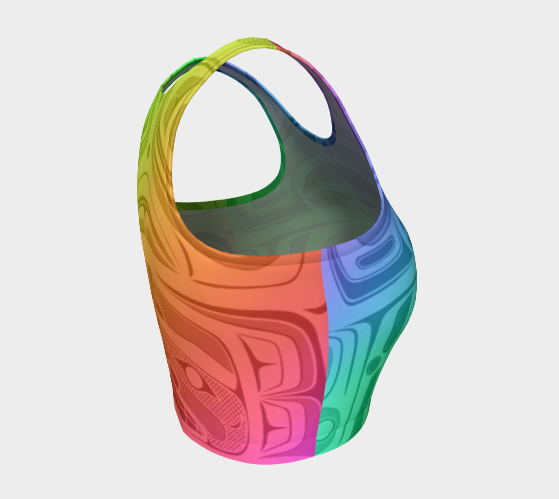 Athletic crop top- Haida box fig.60 (rainbow)