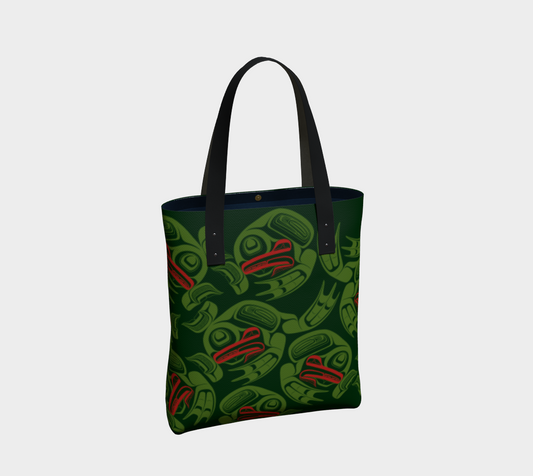 Tote Bag - Haida Frog Army (green)