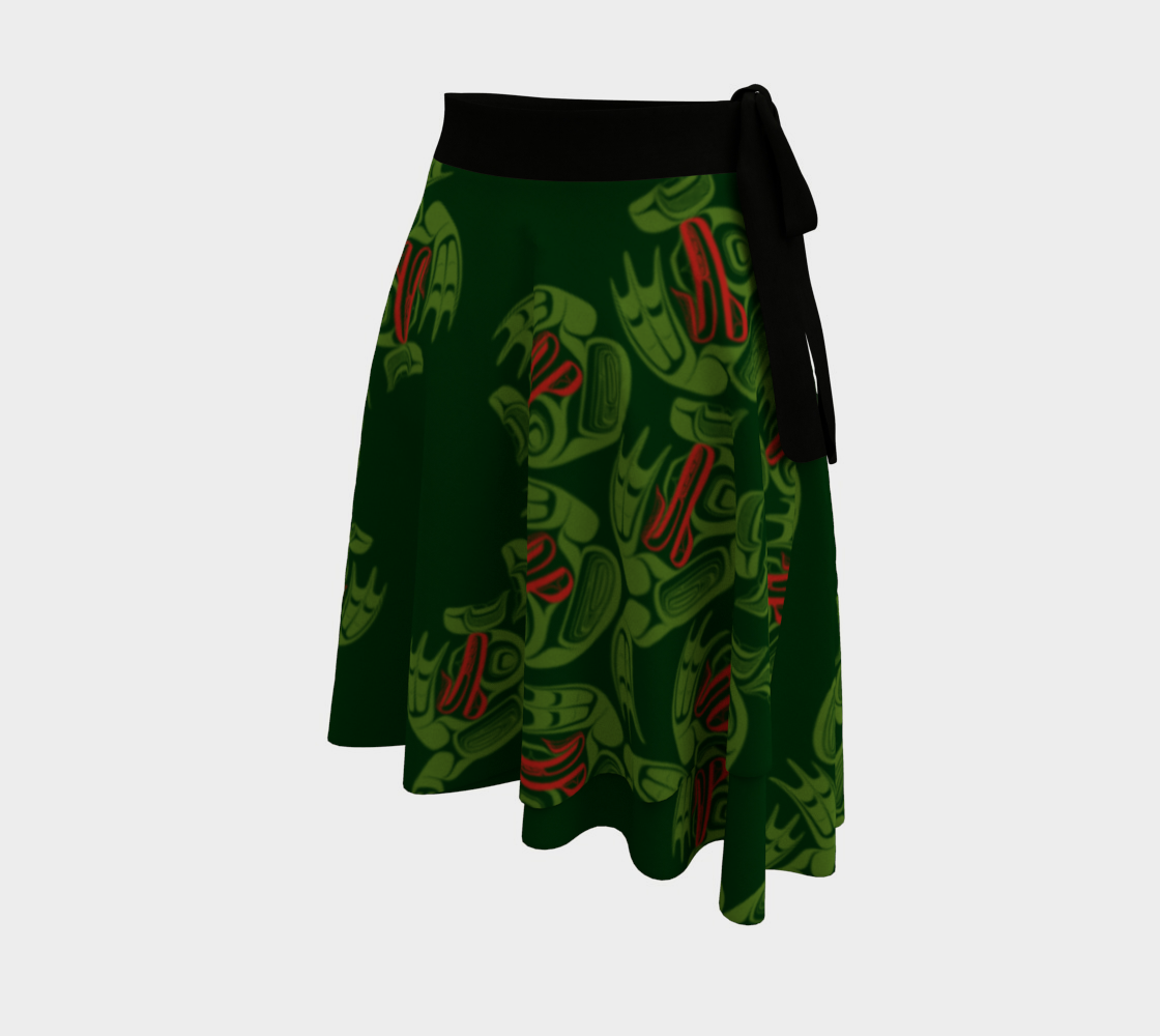 Wrap Skirt - Haida Frog Army (green)