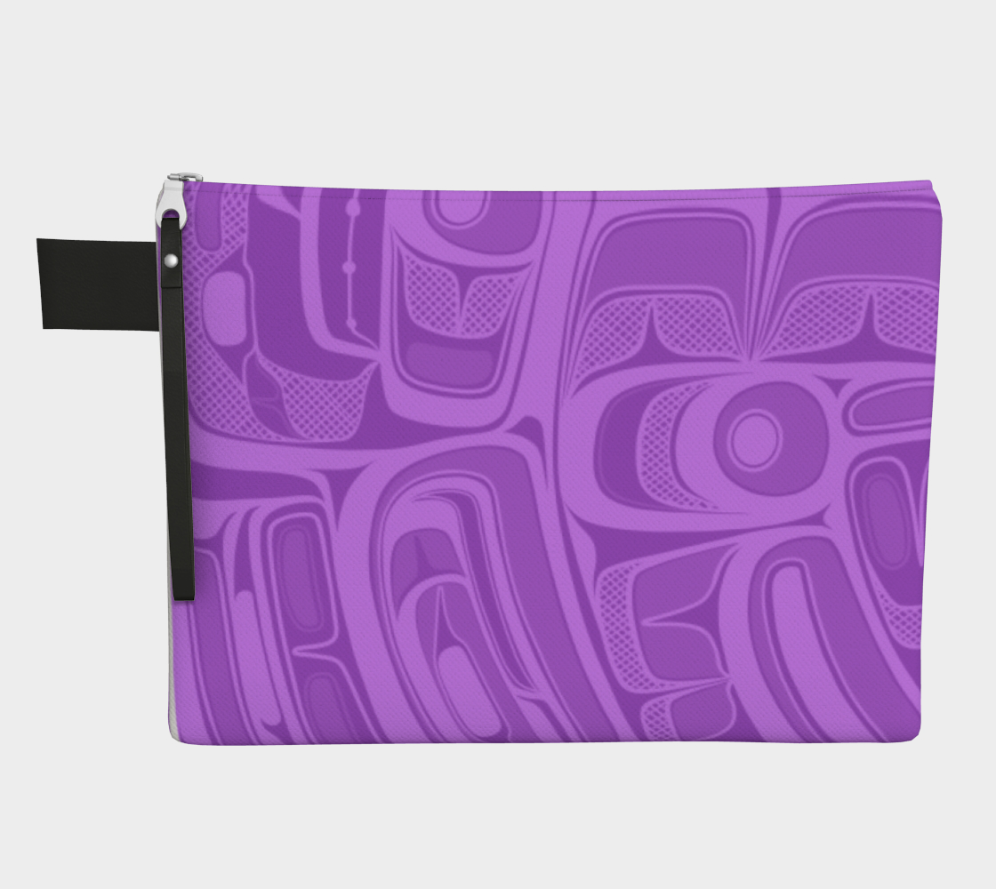 Zipper Carry all -  Box Design (purple)