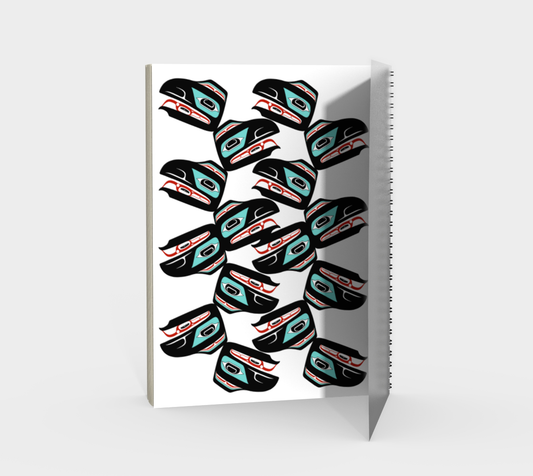 Spiral Notebook (With Cover) - Haida Raven