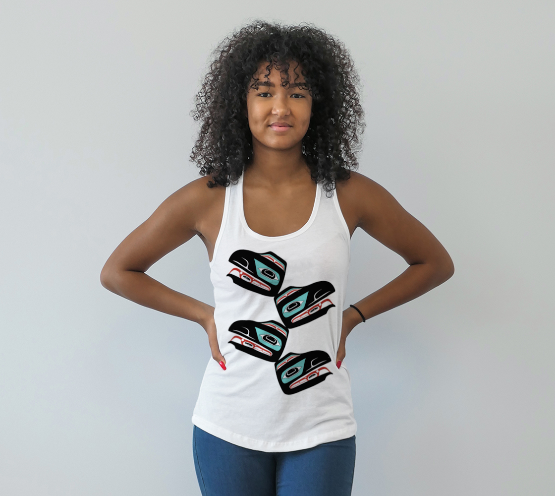 Racerback Tank Top - Haida Raven (front/back)