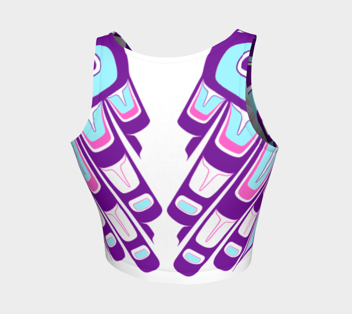 Athletic Crop Top - Split Eagle (purple)