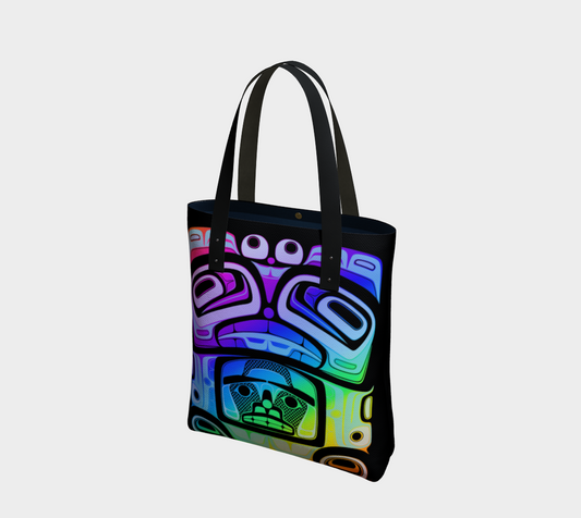 Totebag - Haida Box Fig.60 (rainbow/black)