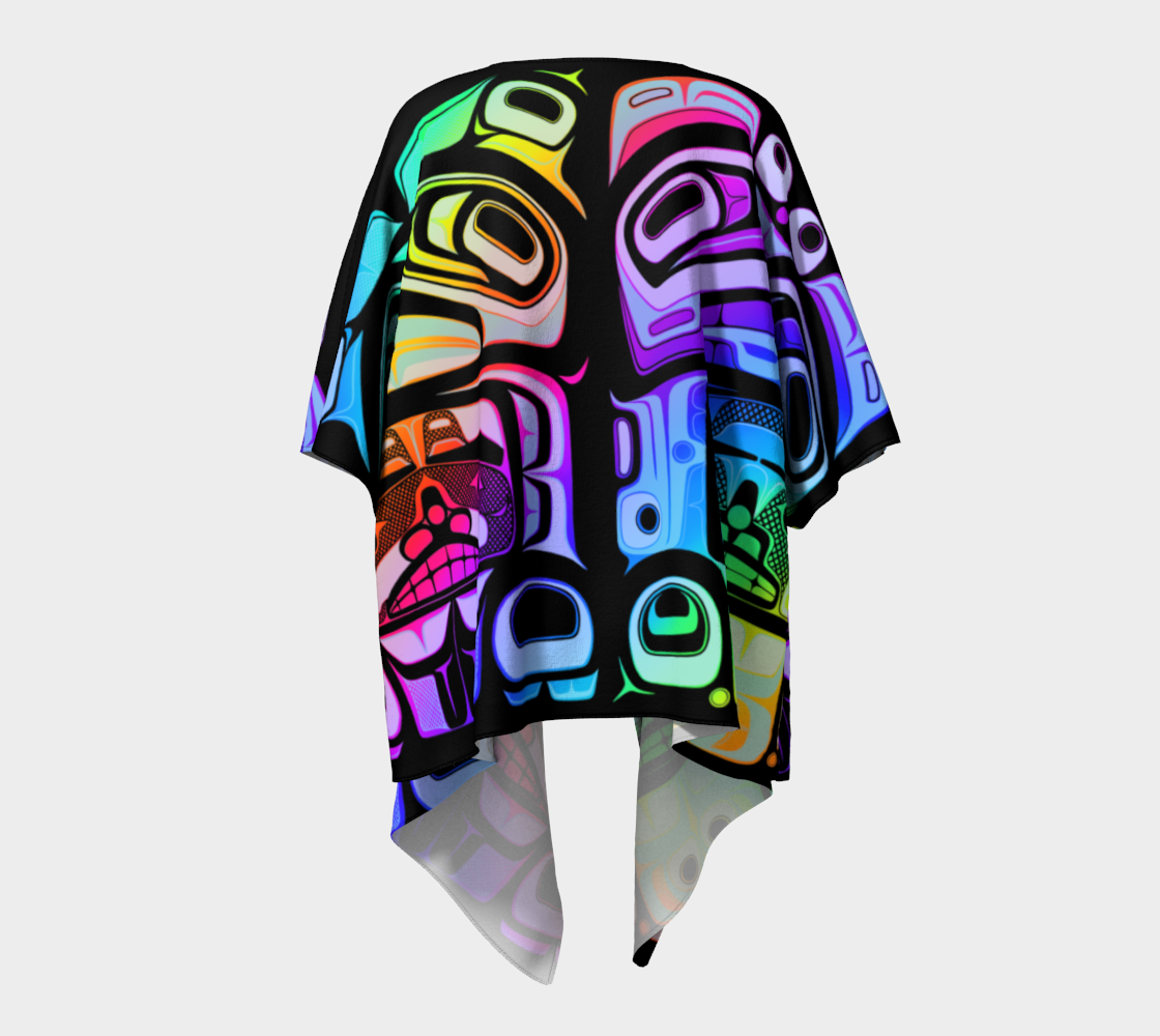 Draped kimono - Haida box fig.60 (rainbow/black)