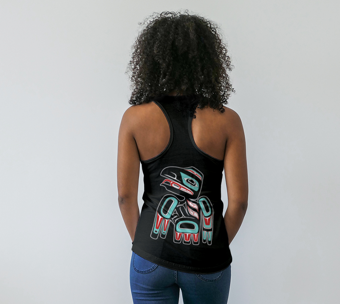 Racerback Tank Top - Haida Raven (multifront)