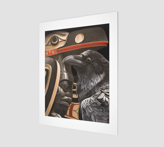 (11" x 14")   Art Print - Raven and James Hart's Celebration of Bill Reid Pole