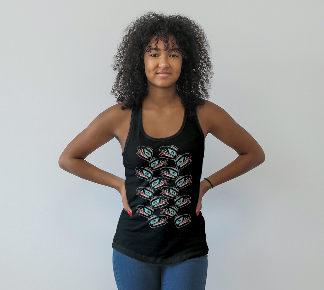 Racerback Tank Top - Haida Raven (multifront)